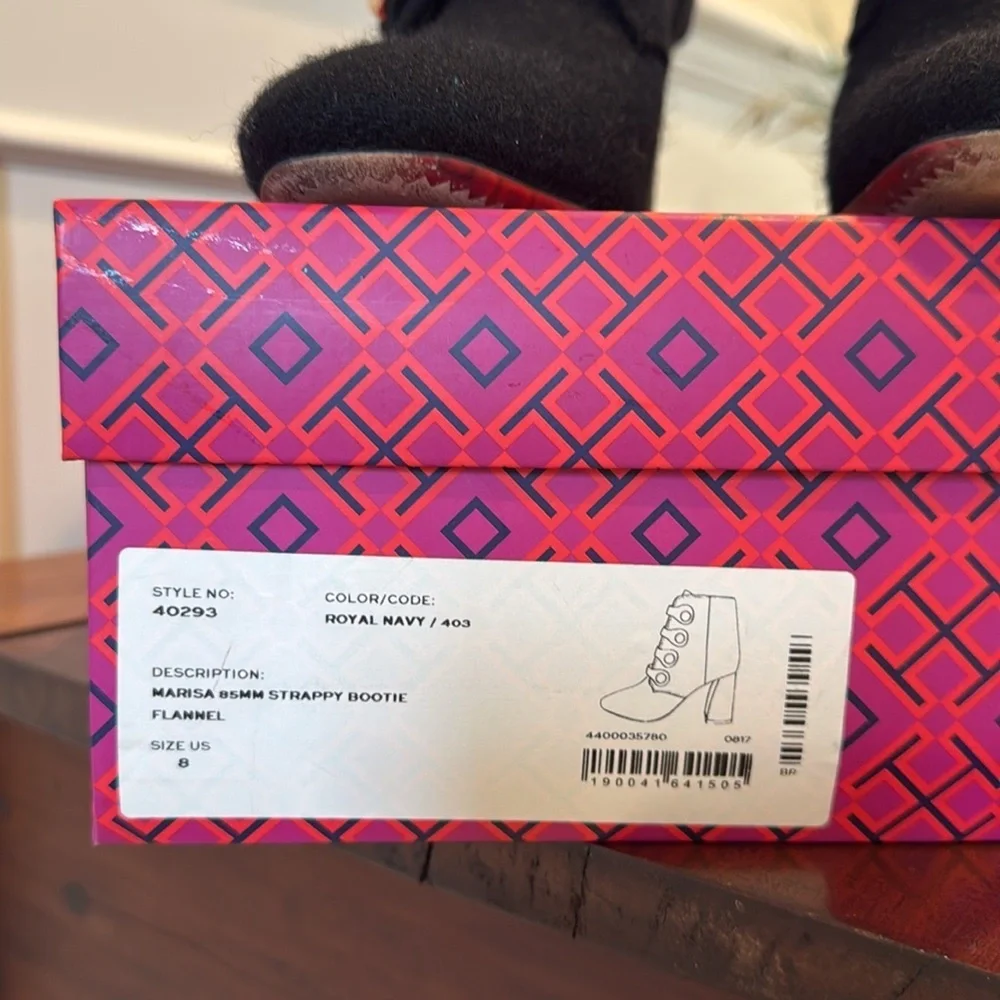 Tory Burch Marissa Boot in Royal Navy Size 8